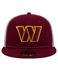 New Era Men's Burgundy Washington Commanders Core Team 9FIFTY Trucker Snapback Hat