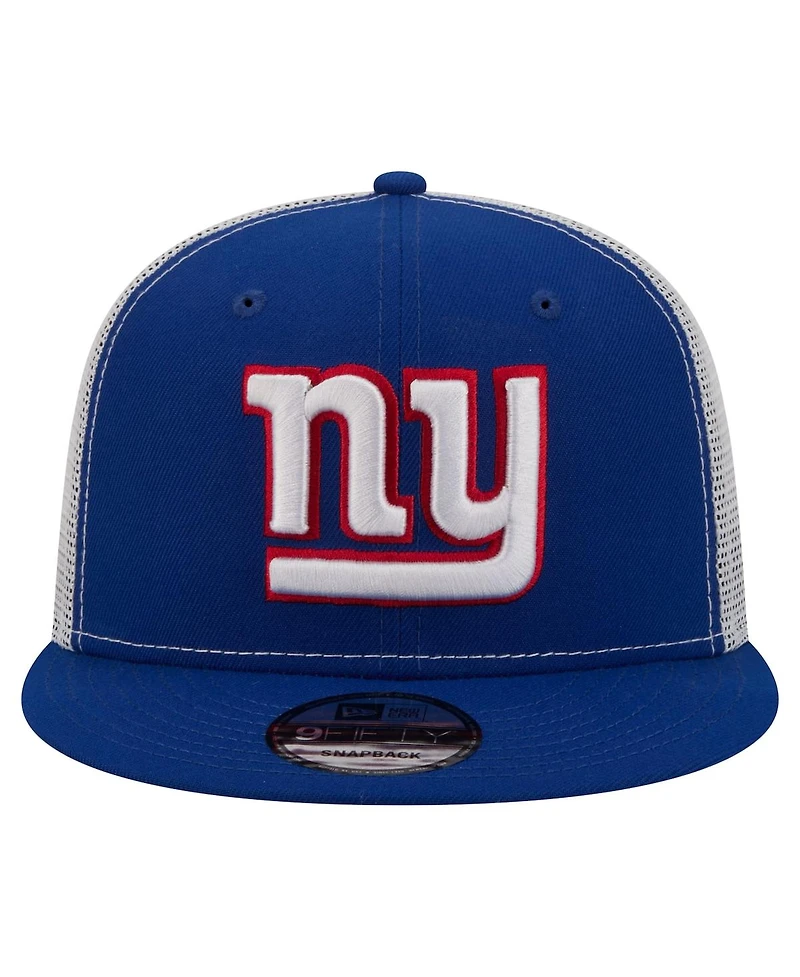 New Era Men's Royal New York Giants Core Team 9FIFTY Trucker Snapback Hat