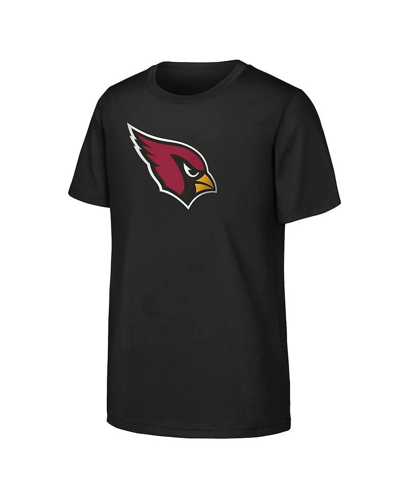 Outerstuff Big Boys and Girls Black Arizona Cardinals Primary Logo T-Shirt