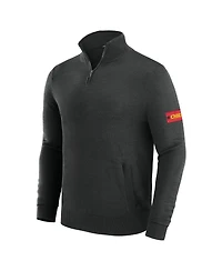 J. Palmer Men's Black Kansas City Chiefs Franchise Quarter-Zip Sweater