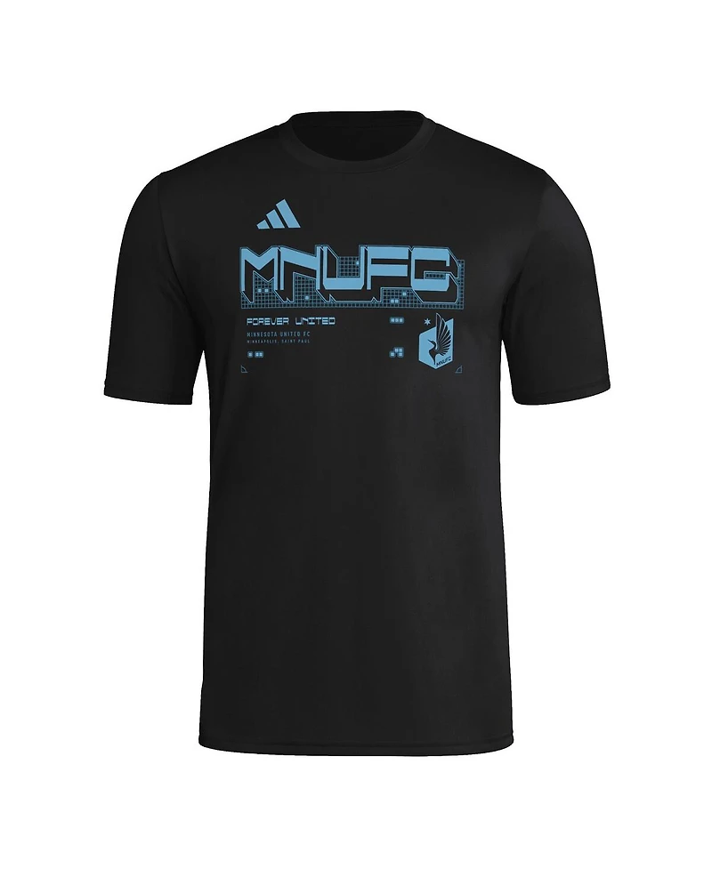 Adidas Men's Black Minnesota United Fc Aeroready Pregame T-Shirt