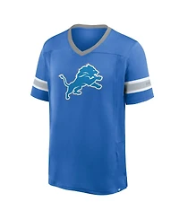 Fanatics Men's Blue Detroit Lions Hometown Premium Hashmark V-Neck T-Shirt