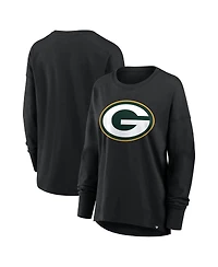 Fanatics Women's Black Green Bay Packers Essential Long Sleeve T-Shirt