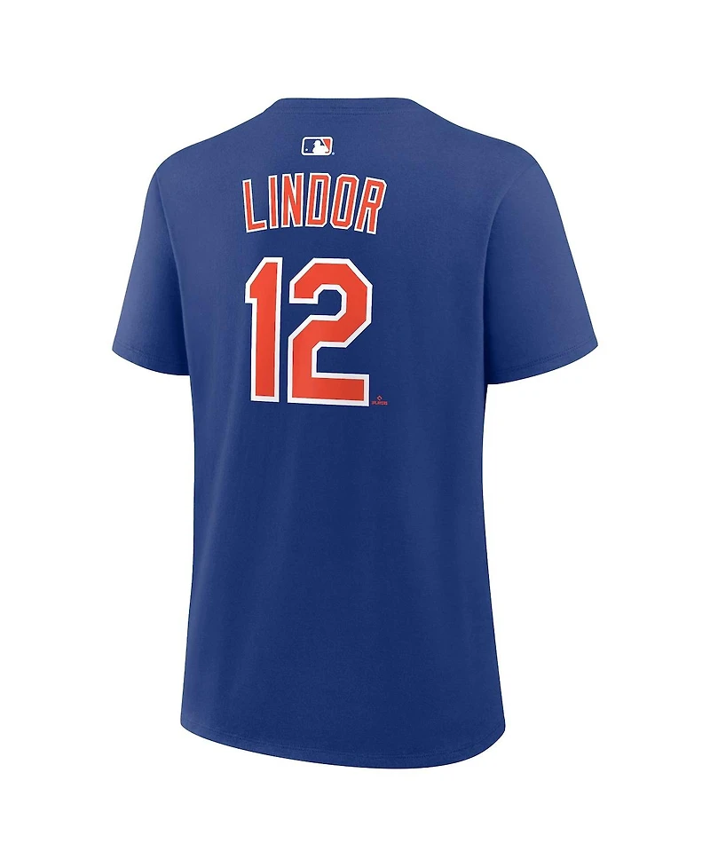 Nike Women's Francisco Lindor Royal New York Mets Name Number T-Shirt