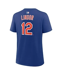 Nike Women's Francisco Lindor Royal New York Mets Name Number T-Shirt