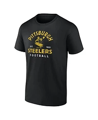 Logo Athletic Men's Black Pittsburgh Steelers Vintage Arch T-Shirt