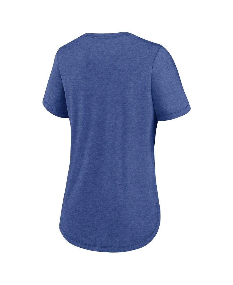 Nike Women's Heather Royal Chicago Cubs Arched Tri-Blend T-Shirt
