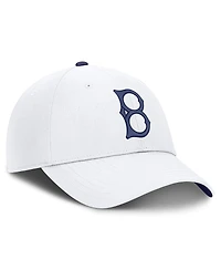 Nike Men's White Brooklyn Dodgers Cooperstown Collection Club Dri-fit Adjustable Hat