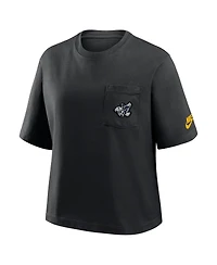 Nike Women's Black Iowa Hawkeyes Legacy Pocket Boxy T-Shirt