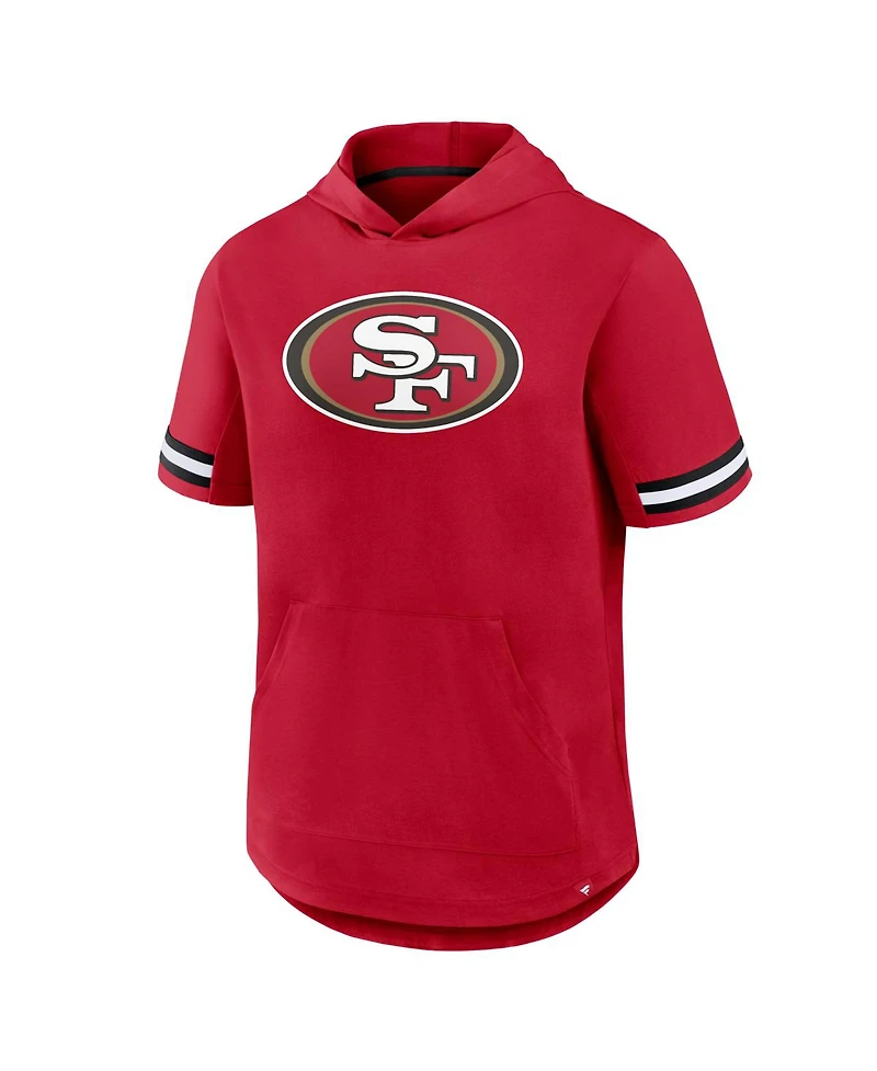 Fanatics Men's Scarlet San Francisco 49ers Optimal Play Short Sleeve Hooded T-Shirt