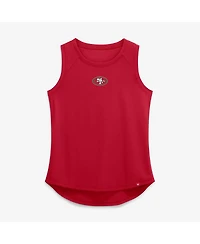 Fanatics Women's Scarlet San Francisco 49ers Draped Mesh Back Performance Tank Top
