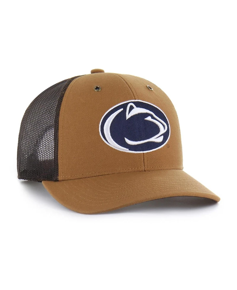 '47 Brand X Carhartt Men's and Women's Brown Penn State Nittany Lions Trucker Adjustable Hat