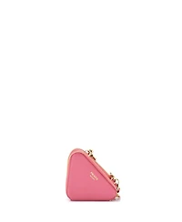 Pre-Owned Prada Mini Triangle Logo Zip Around Shoulder Bag Raffia and Leather