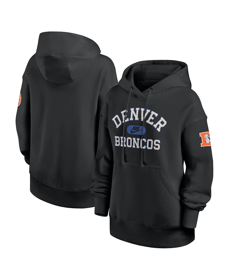 Nike Women's Black Denver Broncos Oversized Legacy Phoenix Hoodie