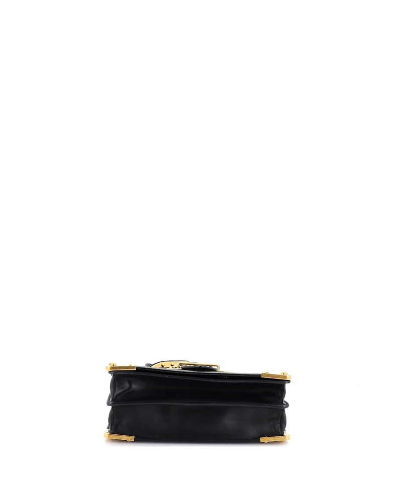 Pre-Owned Prada Large Cahier Crossbody Bag Leather and Saffiano Leather