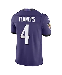 Nike Men's Zay Flowers Purple Baltimore Ravens Vapor F.u.s.e. Sewn Down Limited Jersey