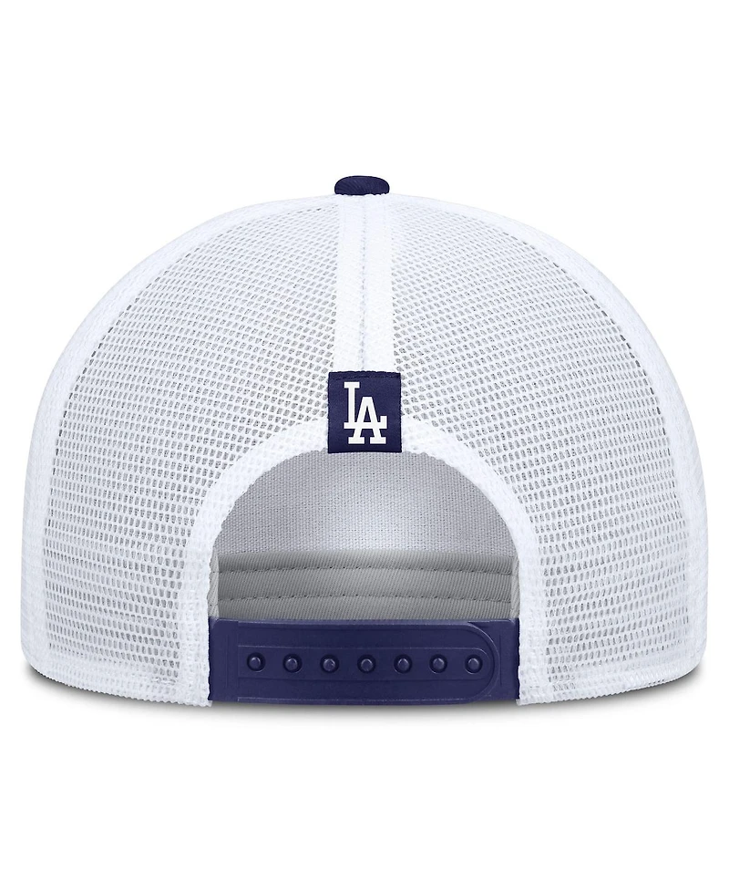 Nike Men's Khaki/Royal Los Angeles Dodgers Rise A-Frame Trucker Adjustable Hat