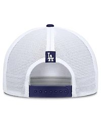 Nike Men's Khaki/Royal Los Angeles Dodgers Rise A-Frame Trucker Adjustable Hat