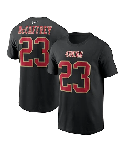 Nike Men's Christian McCaffrey Black San Francisco 49ers Carbon Name Number T-Shirt