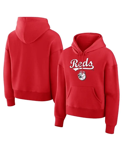 Fanatics Women's Red Cincinnati Reds Lockup Legacy Fleece Hoodie