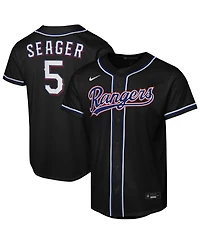 Nike Big Boys and Girls Corey Seager Black Texas Rangers Fashion Replica Player Jersey
