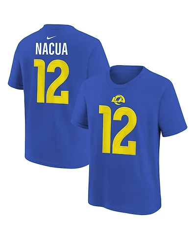 Nike Big Boys and Girls Puka Nacua Royal Los Angeles Rams Name Number T-Shirt