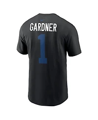 Nike Men's Ahmad Sauce Gardner Black Indianapolis Colts Carbon Name Number T-Shirt