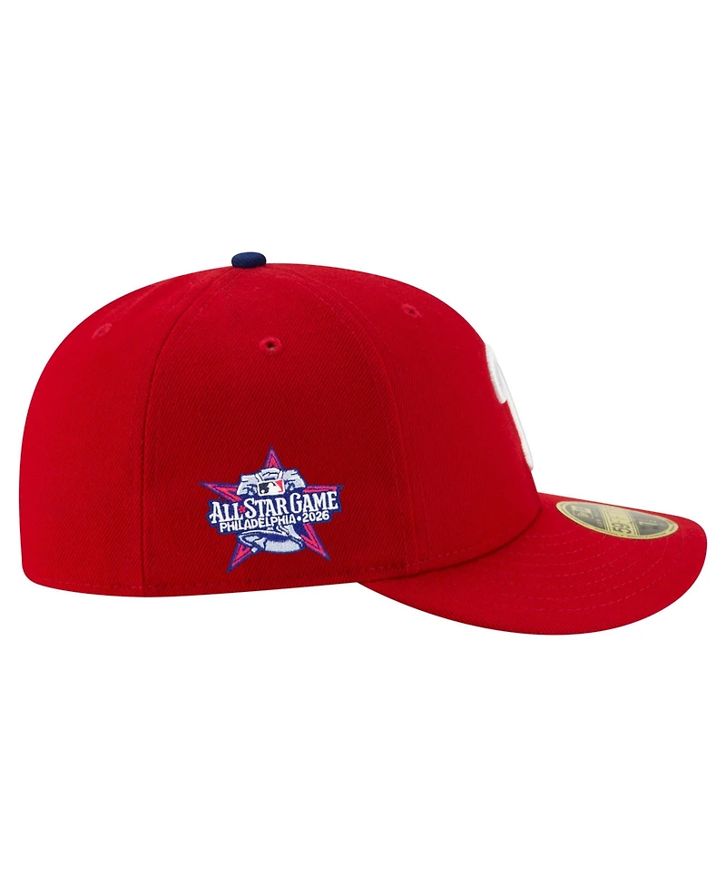 New Era Men's Red Philadelphia Phillies 2026 All-Star Game Authentic Collection Side Patch Low Profile 59FIFTY Fitted Hat