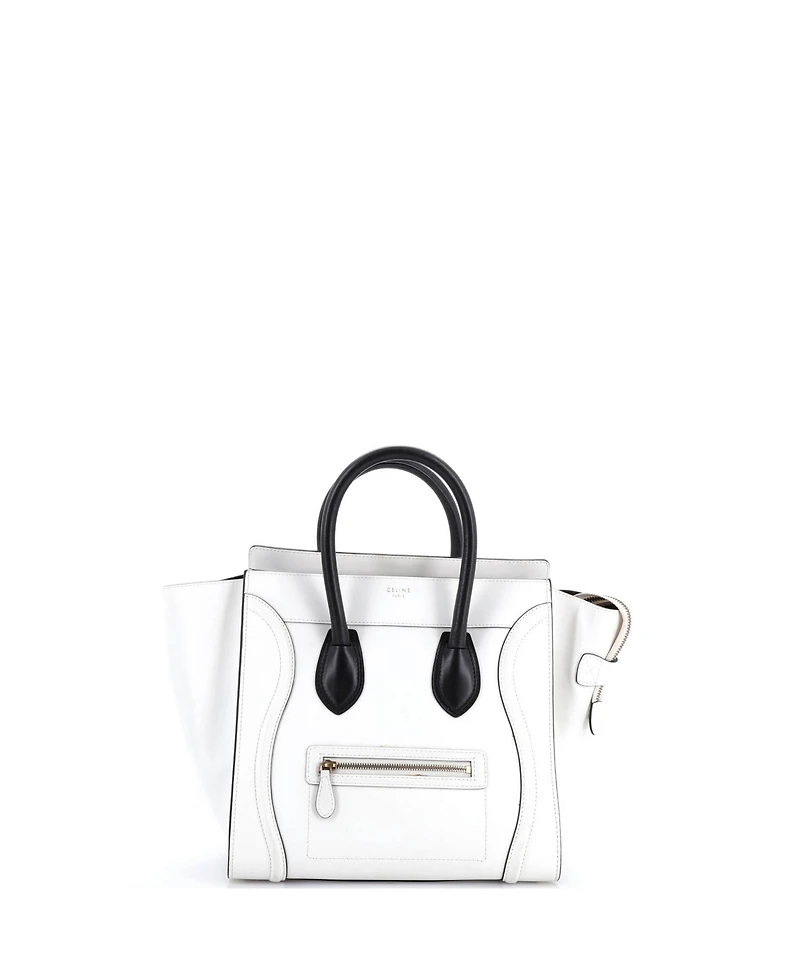 Pre-Owned Celine Mini Bicolor Luggage Bag Leather