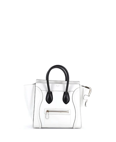 Pre-Owned Celine Mini Bicolor Luggage Bag Leather