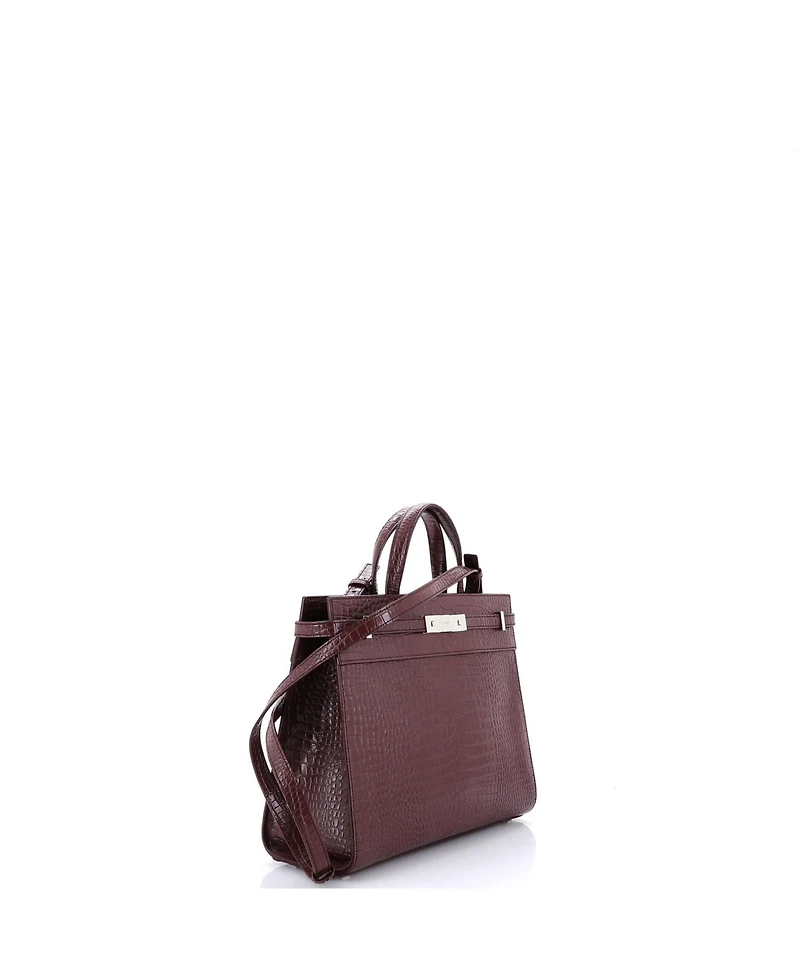 Pre-Owned Saint Laurent Small Manhattan Tote Embossed Leather