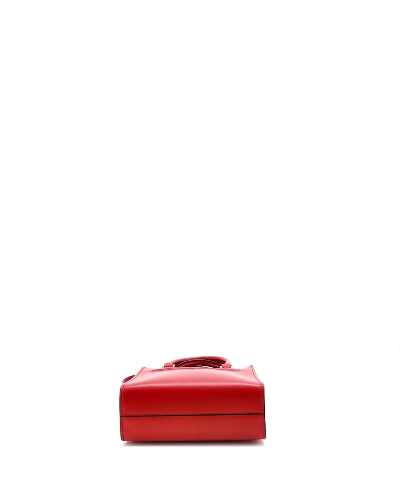 Pre-Owned Prada Mini Logo Drill Tote Leather