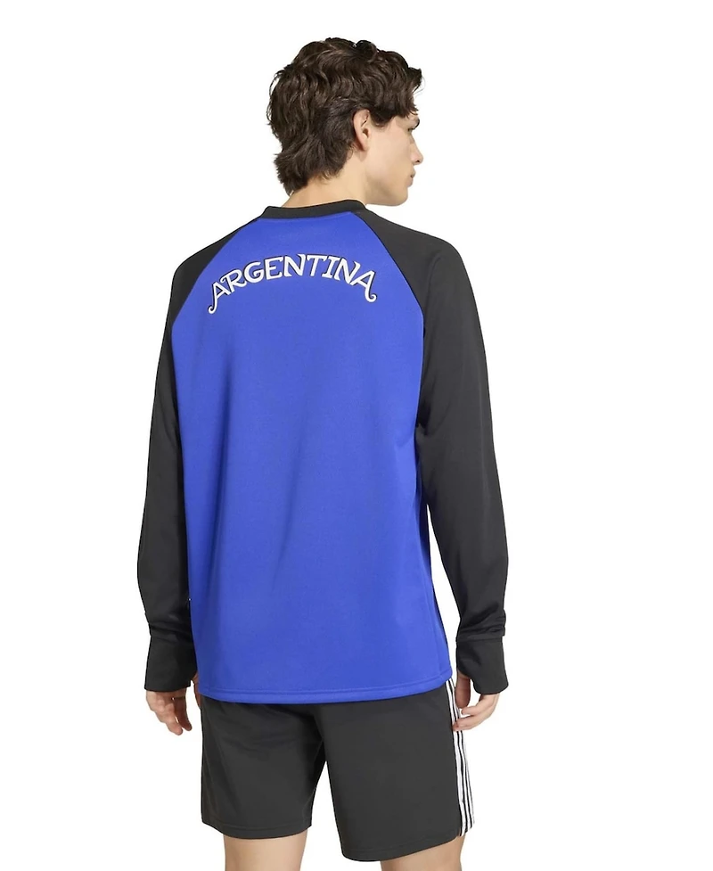 Adidas Men's Blue Argentina National Team 2026 Long Sleeve Pre-Match Top