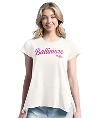 Margaritaville Women's Cream Baltimore Ravens Gametime Is Paradise T-Shirt