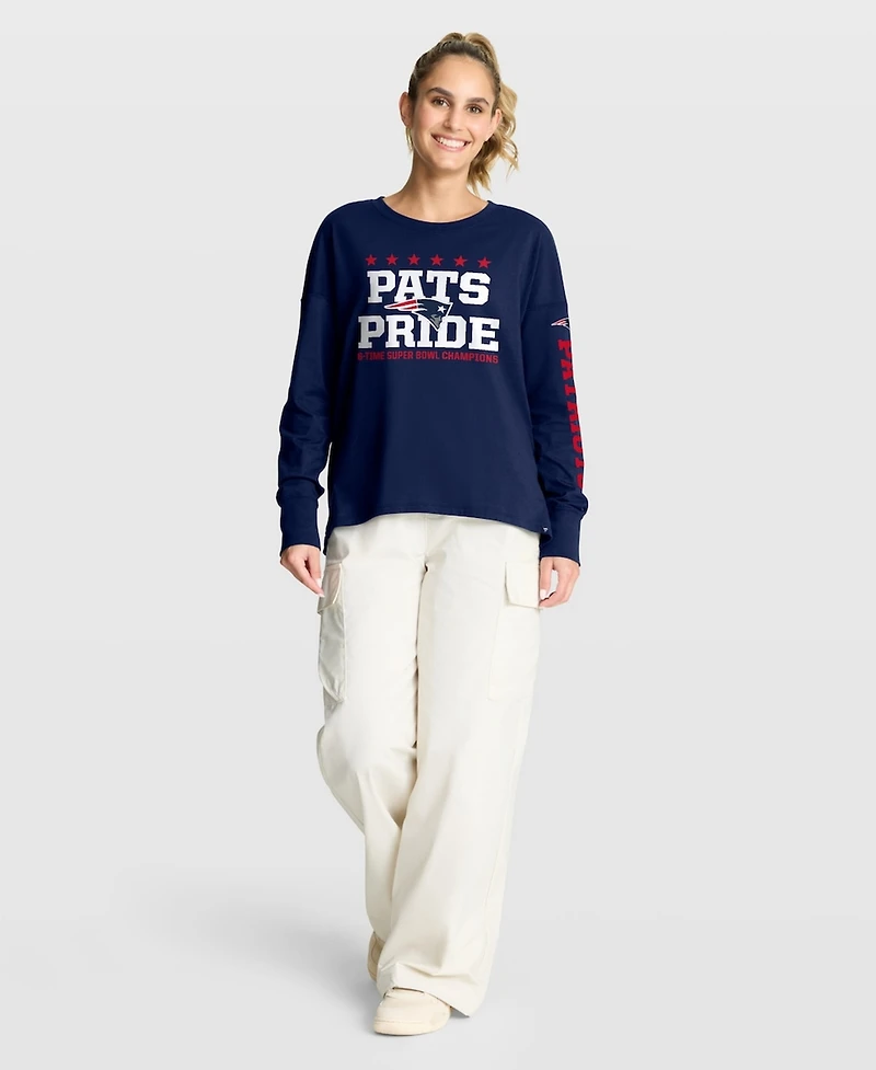Fanatics Women's Navy New England Patriots Hometown Legacy Long Sleeve T-Shirt