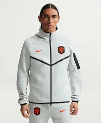 Nike Men's Gray Netherlands National Team 2026 Tech Fleece Windrunner Raglan Full-Zip Hoodie