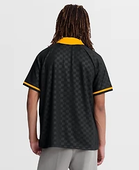 Fanatics Men's Black/Gold Pittsburgh Steelers Homerun Raglan V-Neck Polo Shirt