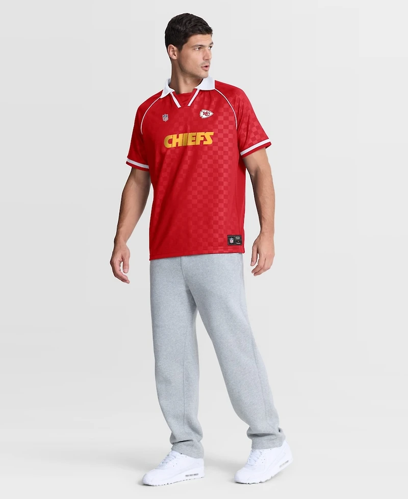 Fanatics Men's Red/White Kansas City Chiefs Homerun Raglan V-Neck Polo Shirt