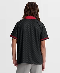 Fanatics Men's Black/Red Atlanta Falcons Homerun Raglan V-Neck Polo Shirt