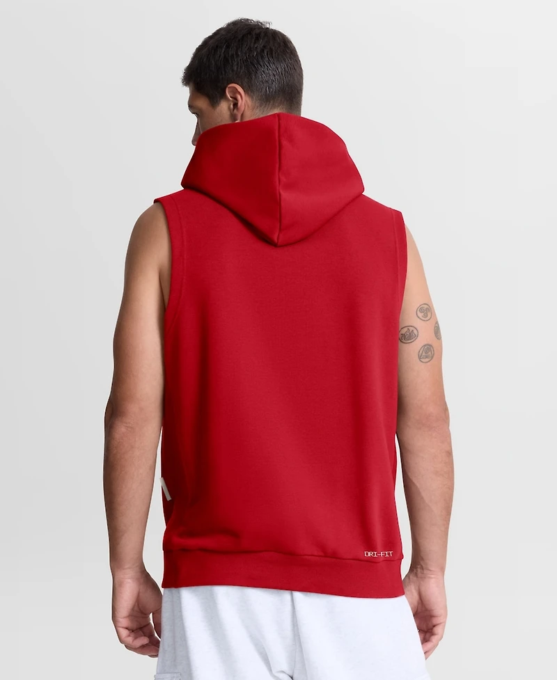 Nike Men's Red St. Louis Cardinals Authentic Collection Standard Issue Dri-fit Sleeveless Hoodie