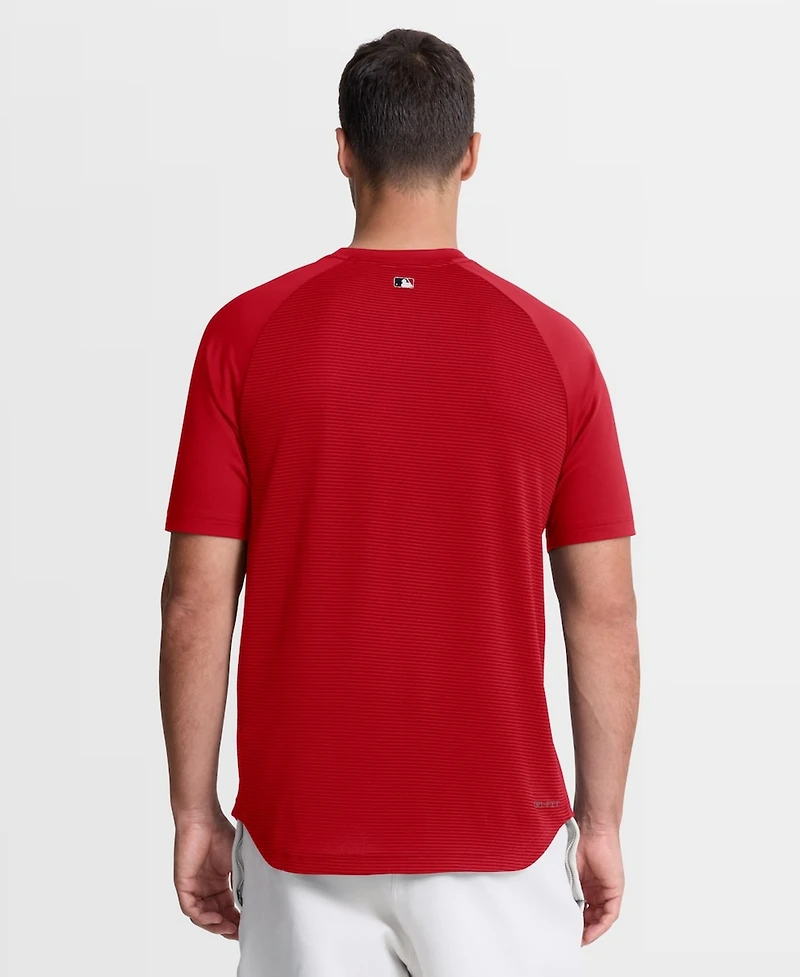 Nike Men's Red Cincinnati Reds Authentic Collection Batting Practice Pre-Game Raglan Dri-fit Top