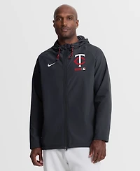 Nike Men's Navy Minnesota Twins Authentic Collection Raglan Therma-fit Full-Zip Hooded Jacket