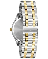 Bulova Men's Diamond Accent Two-Tone Stainless Steel Bracelet Watch 40mm 98D130