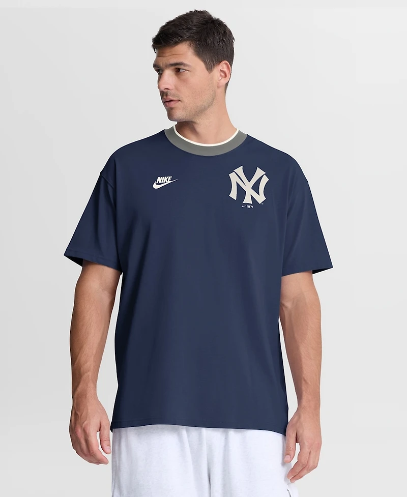 Nike Men's Navy New York Yankees Cooperstown Collection Ringer T-Shirt