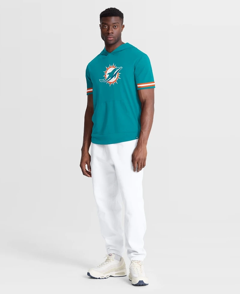 Fanatics Men's Aqua Miami Dolphins Optimal Play Short Sleeve Hooded T-Shirt