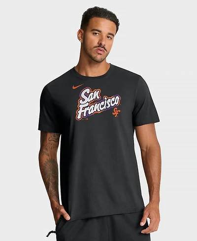Nike Men's Black San Francisco Giants City Connect Wordmark T-Shirt