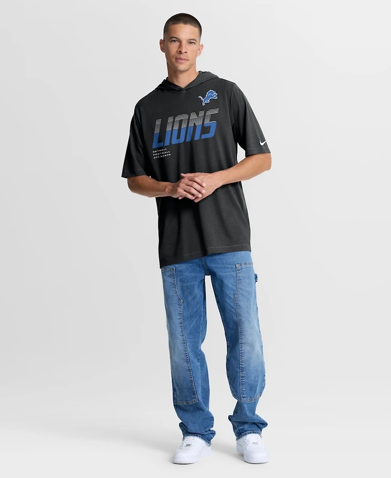 Nike Men's Black Detroit Lions Tri-Blend Hooded T-Shirt