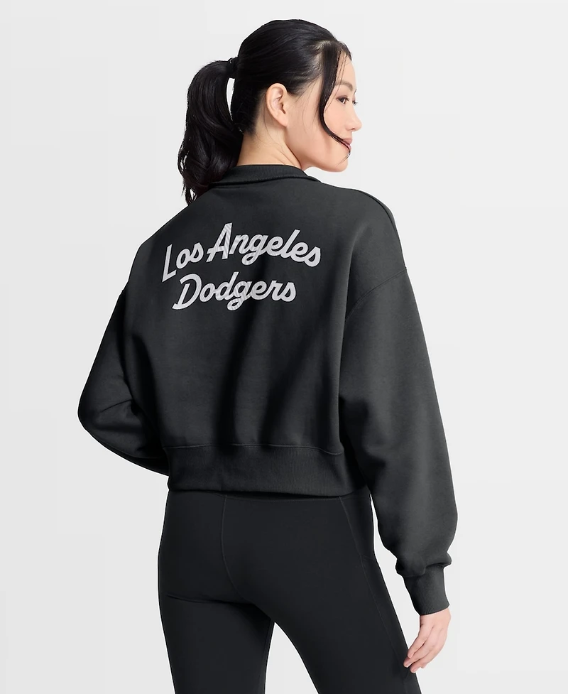 Nike Women's Black Los Angeles Dodgers Primetime Phoenix Fleece Half-Zip Sweatshirt
