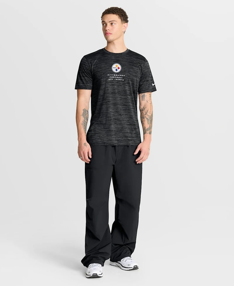 Nike Men's Black Pittsburgh Steelers Velocity Ball Carrier Dri-fit T-Shirt