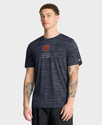 Nike Men's Navy Chicago Bears Velocity Ball Carrier Dri-fit T-Shirt